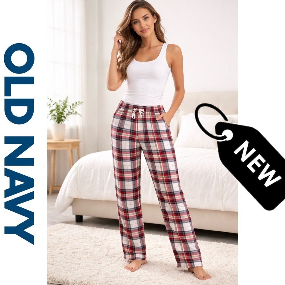 NWT old navy women’s, plaid joggers/lounge pants with pocket…